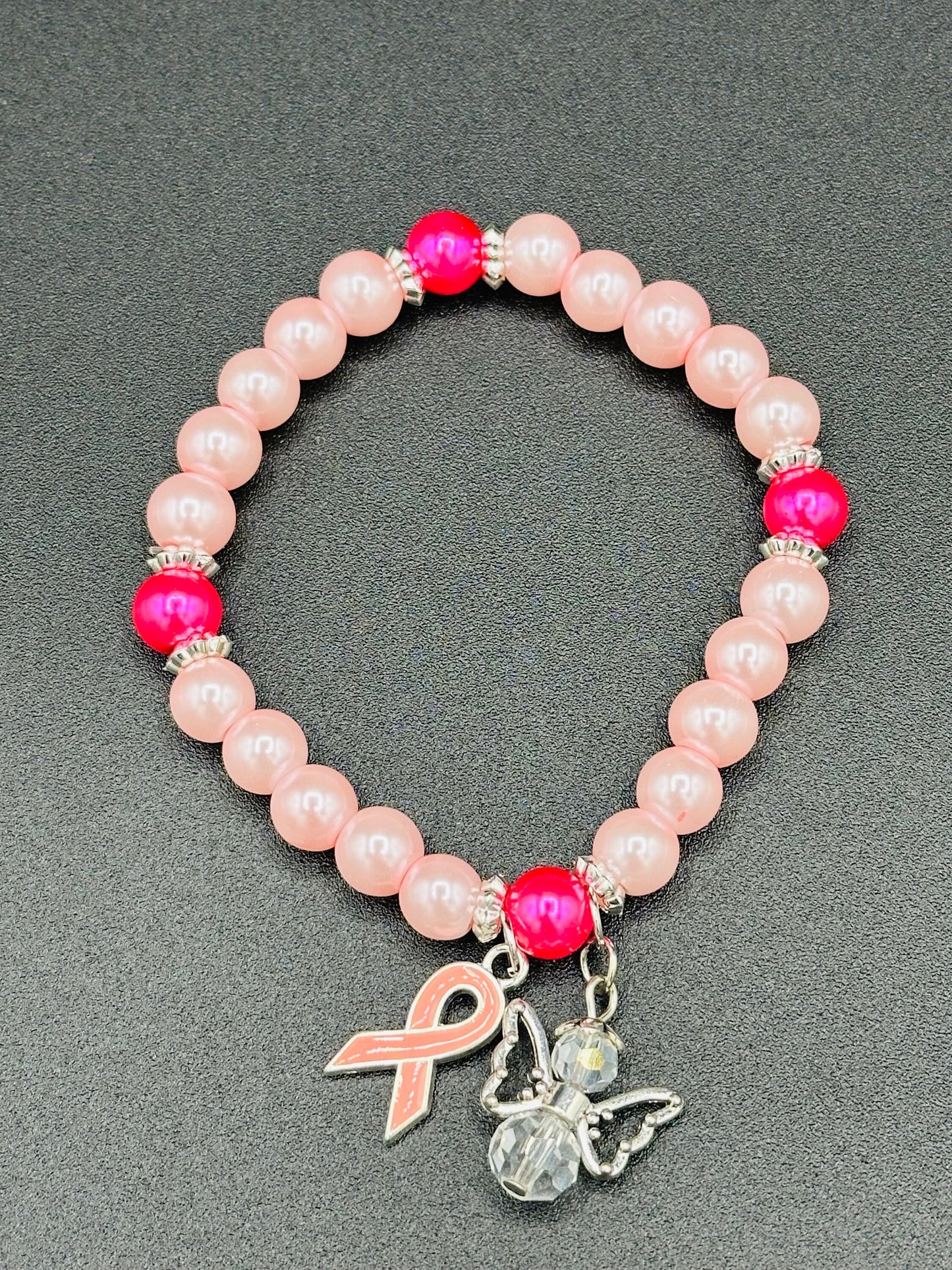 Breast Cancer Bracelets! Fight like a girl! You got this! We stand with you! Ribbons!