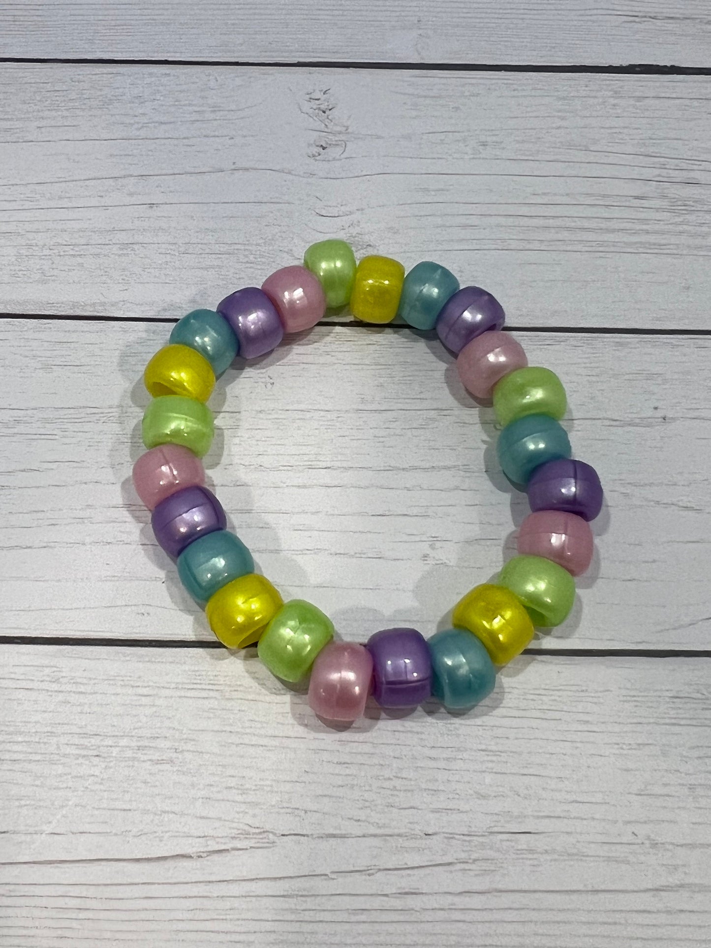 Kids Easter Pony Bead Bracelets with matching Hair Bow Gift Box