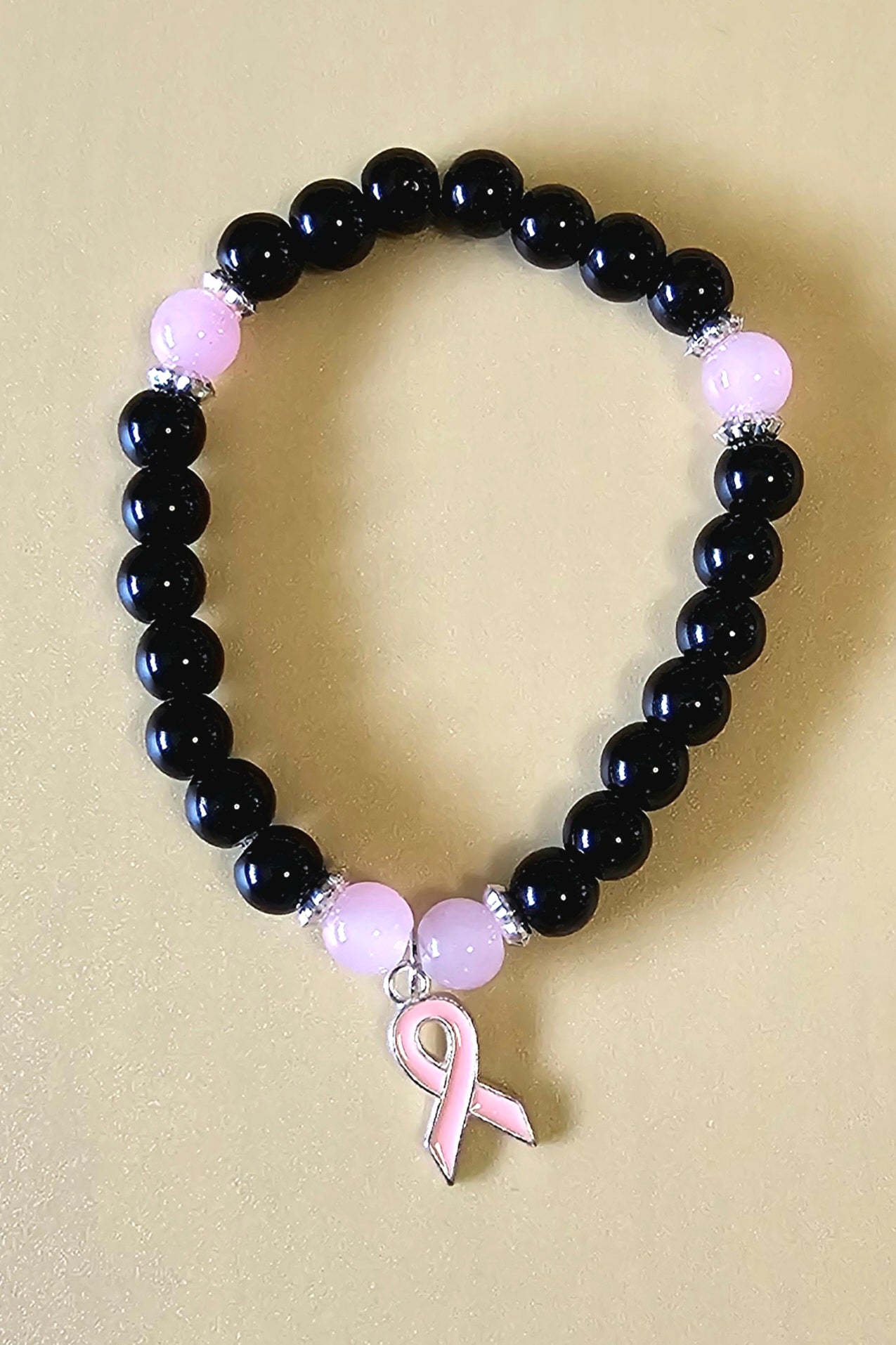 Pink Ribbon Strength Bracelet