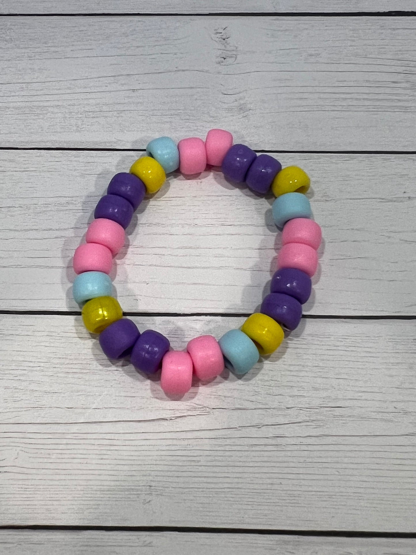 Kids Easter Pony Bead Bracelets with matching Hair Bow Gift Box