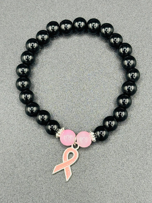 Breast Cancer Bracelets! Fight like a girl! You got this! We stand with you! Ribbons!