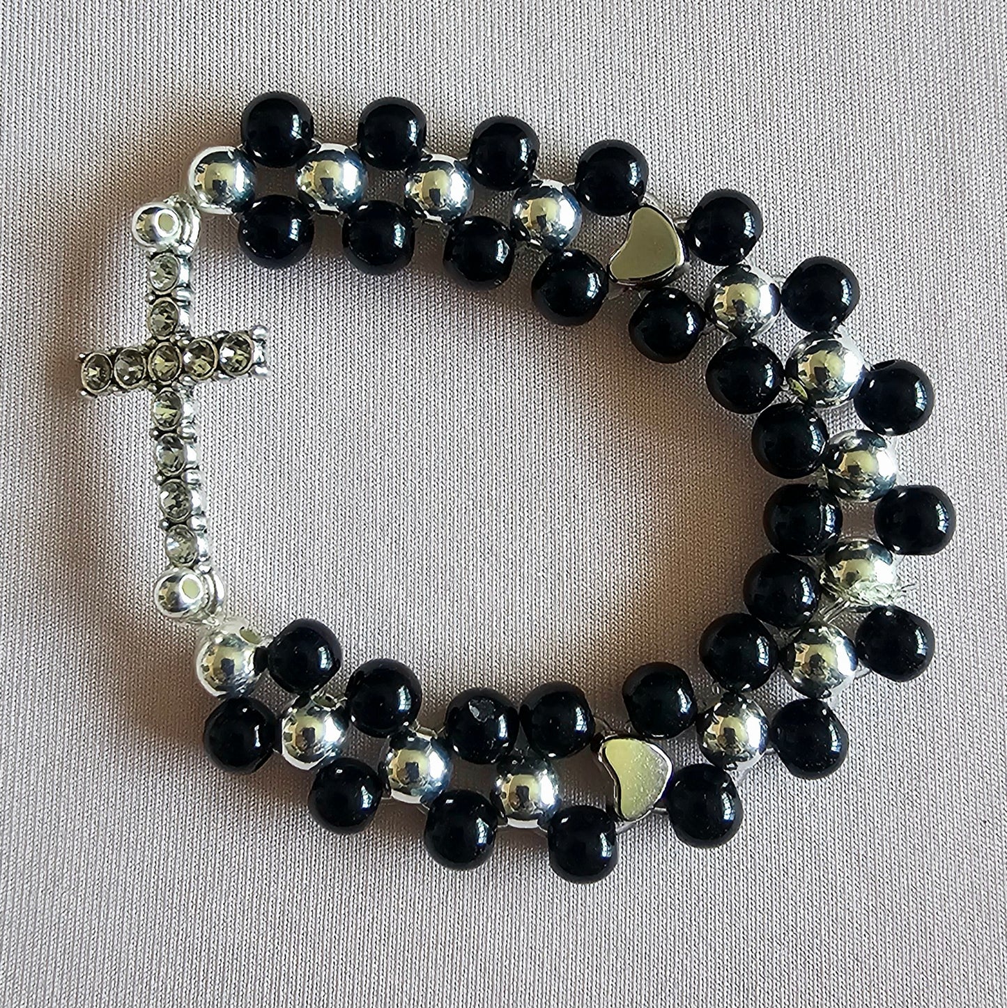 Faithful Cross Double-Row Bracelet