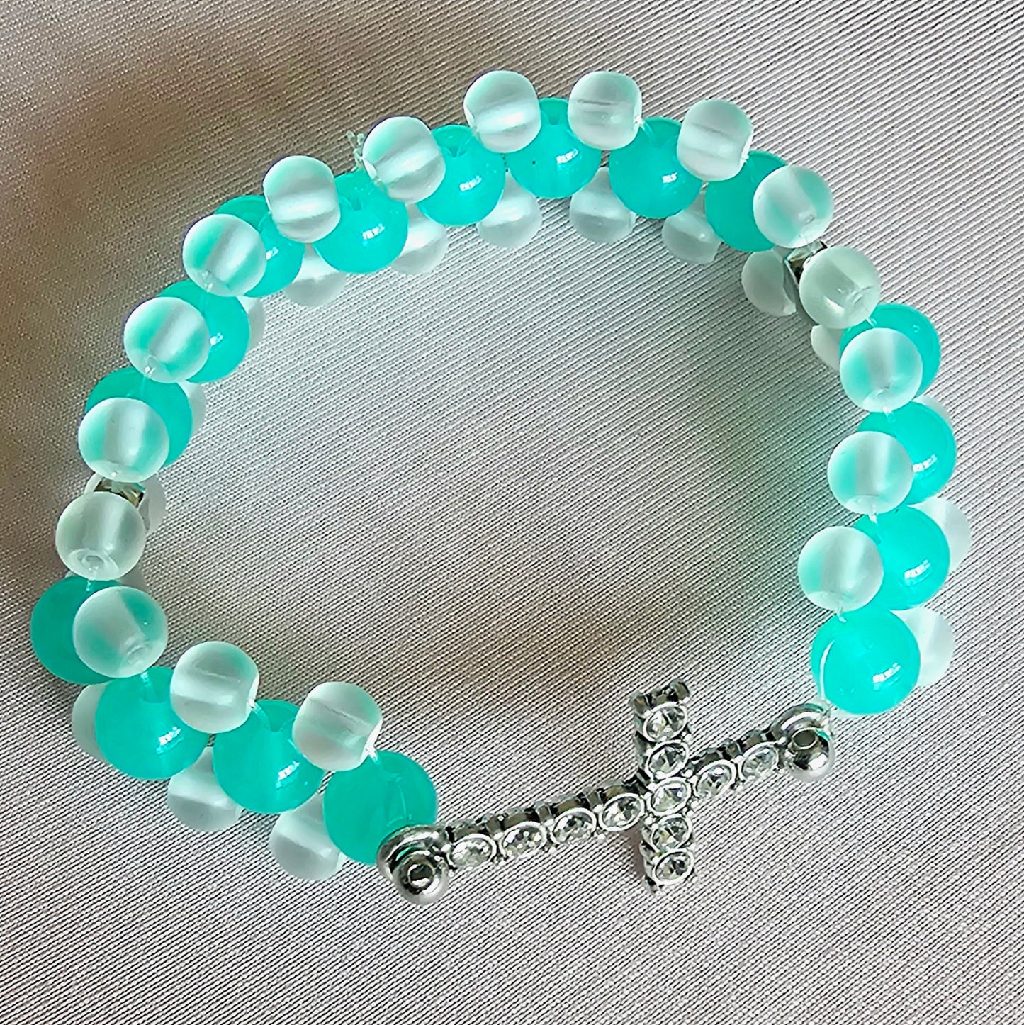 Serenity Cross Double-Row Bracelet