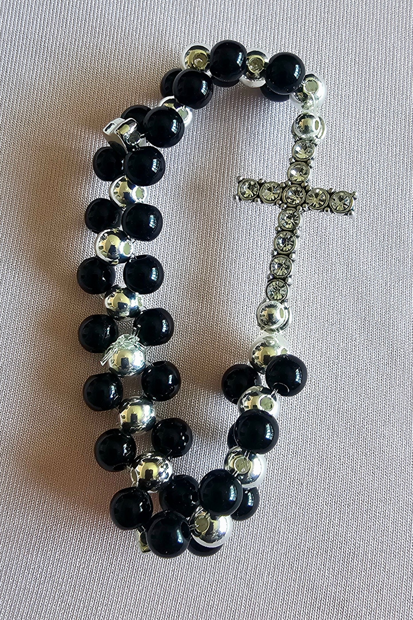 Faithful Cross Double-Row Bracelet