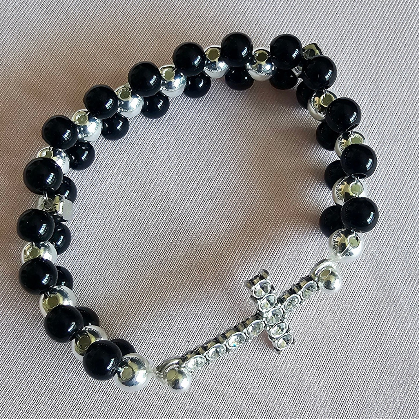Faithful Cross Double-Row Bracelet